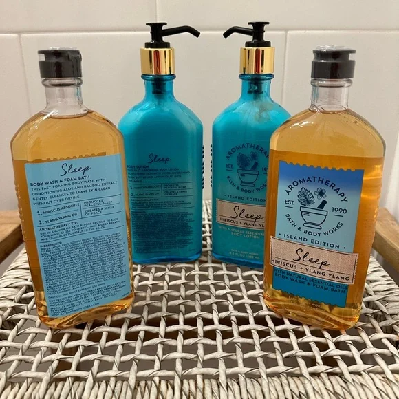 NWT Bath and Body Works Aromatherapy Sleep- Hibiscus and Ylang Ylang set